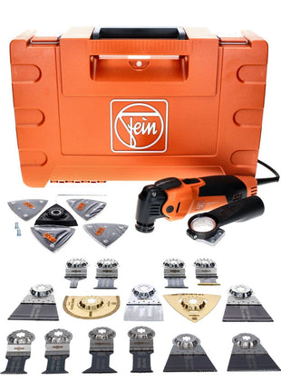 FEIN MultiMaster MM 500 PLUS TOP Machine oscillante sans fil Starlock Plus 350 W + Coffret + Set d'accessoires, 6 pcs.