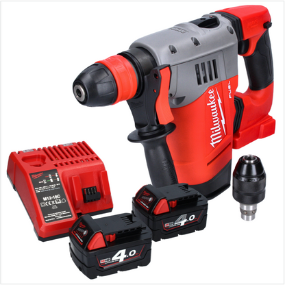 Marteau combiné à batterie Milwaukee M18 CHPX-402 18 V 4,0 J SDS Plus Brushless + 2x batteries 4,0 Ah + chargeur