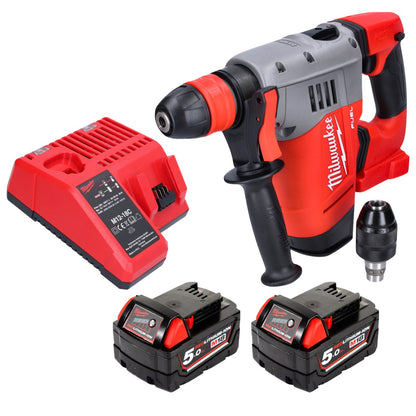 Marteau combiné à batterie Milwaukee M18 CHPX-502 18 V 4,0 J SDS Plus Brushless + 2x batteries 5,0 Ah + chargeur