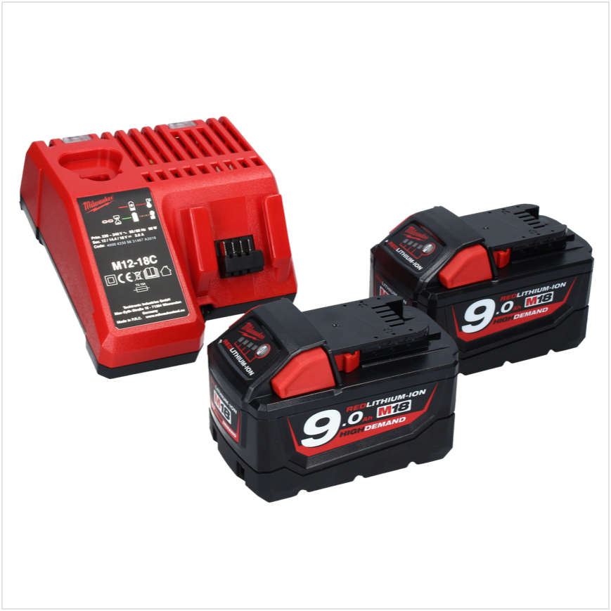 Marteau combiné à batterie Milwaukee M18 CHPX-902 18 V 4,0 J SDS Plus Brushless + 2x batteries 9,0 Ah + chargeur