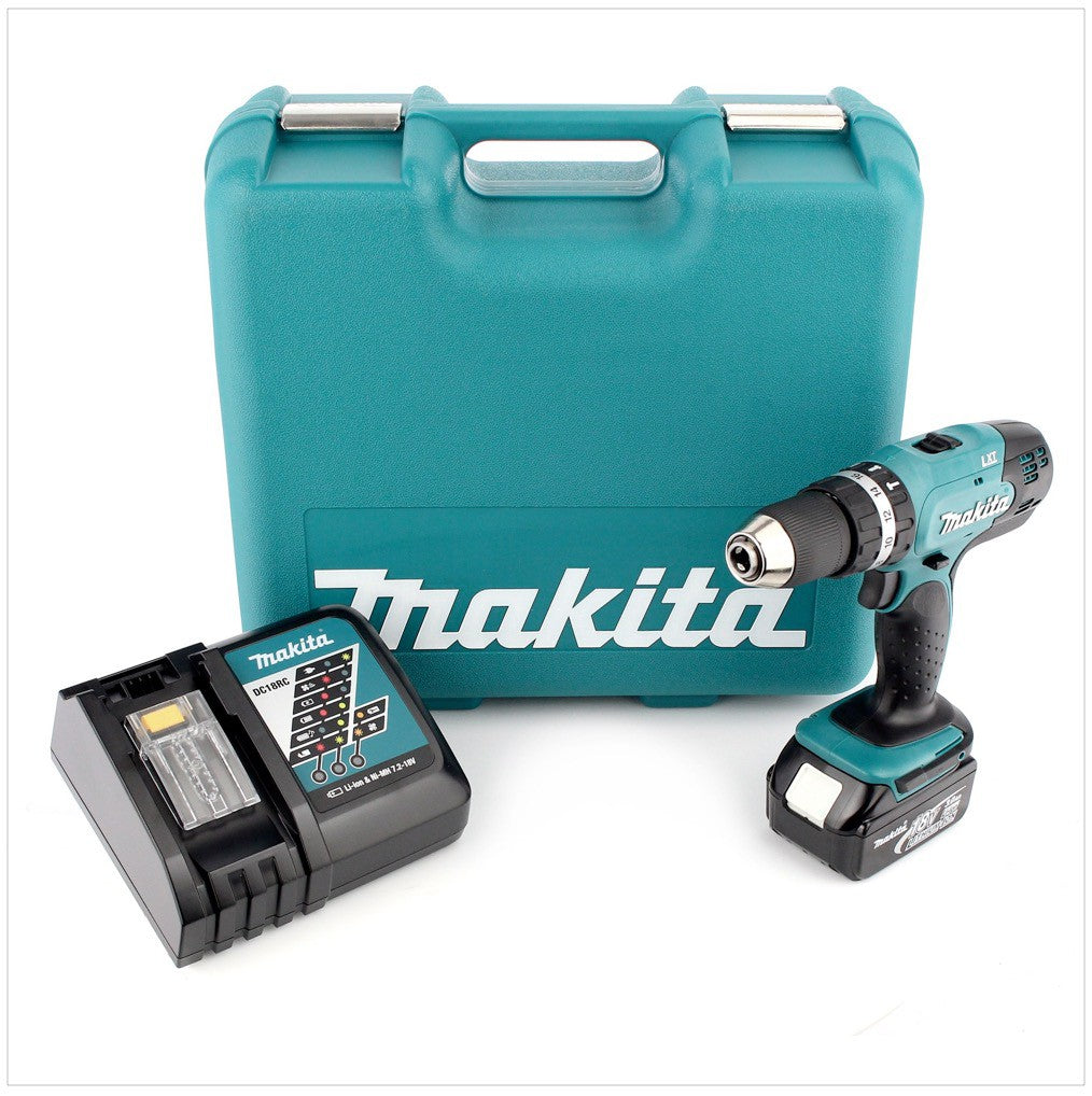 Makita BHP 453  RFTK Akku Schlagbohrschrauber 18 V 42Nm + 1x Akku 3,0Ah + Ladegerät + 101 tlg. Werkzeugkoffer - Toolbrothers