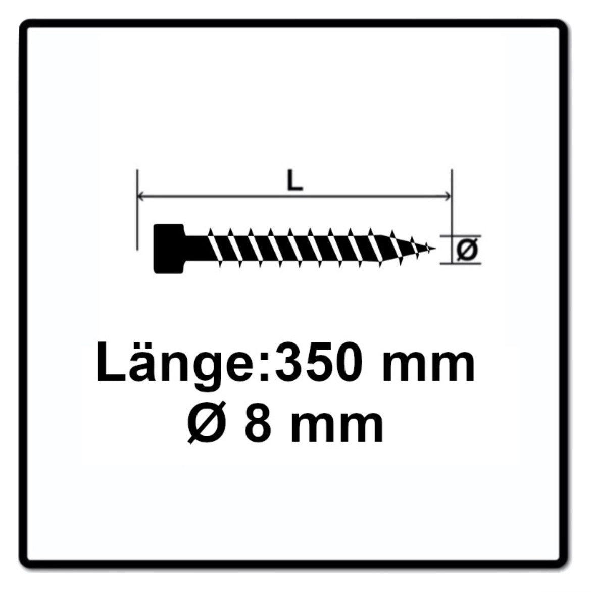 SPAX IN.FORCE Schraube 8,0 x 350 mm 100 Stk. ( 2x 1221010803505 ) Torx T-STAR Plus T40 Vollgewinde Zylinderkopf WIROX CUT Bohrspitze