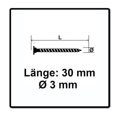 Vis à tête murale à dos plat SPAX 3,0 x 30 mm 600 pièces (2x 0151010300303) Torx T-STAR Plus T10 pour murs arrière sans lentille filetage complet Wirox 4Cut