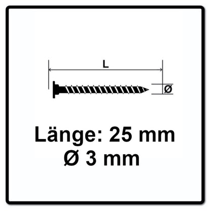 Vis à tête murale à dos plat SPAX 3,0 x 25 mm 1500 pièces (5x 0151010300253) Torx T-STAR Plus T10 pour murs arrière sans lentille filetage complet Wirox 4Cut