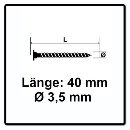 SPAX Flachrückwandkopf Schraube 3,5 x 40 mm 1000 Stk. ( 5x 21510103504051 ) Torx T-STAR Plus T20 für Rückwände ohne Linse Vollgewinde Wirox Cut Spitze - Toolbrothers