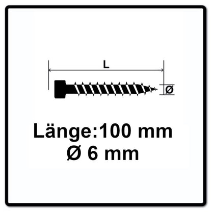 SPAX IN.FORCE Schraube 6,0 x 100 mm 200 Stk. ( 2x 1211010601005 ) Torx T-STAR Plus T30 Vollgewinde Zylinderkopf WIROX 4CUT Bohrspitze