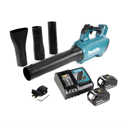 Souffleur sur batterie Makita DUB 184 RM 18 V sans balais + 2x batteries 4,0 Ah + chargeur