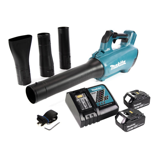 Souffleur sur batterie Makita DUB 184 RG 18 V sans balais + 2x batteries 6,0 Ah + chargeur