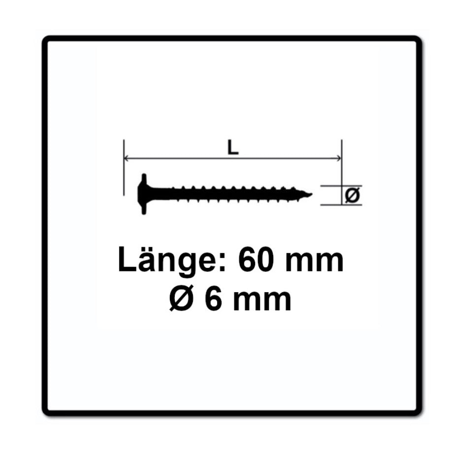 Vis à tête plate SPAX HI.FORCE 6,0 x 60 mm 400 pièces (2x 0251010600605) Torx T-Star Plus T30 filetage complet Wirox 4Cut