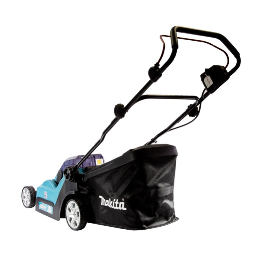 Makita DLM 382 F2 tondeuse à gazon sans fil 36 V (2x 18 V) 38 cm 40 l + 2x batterie 3,0 Ah - sans chargeur