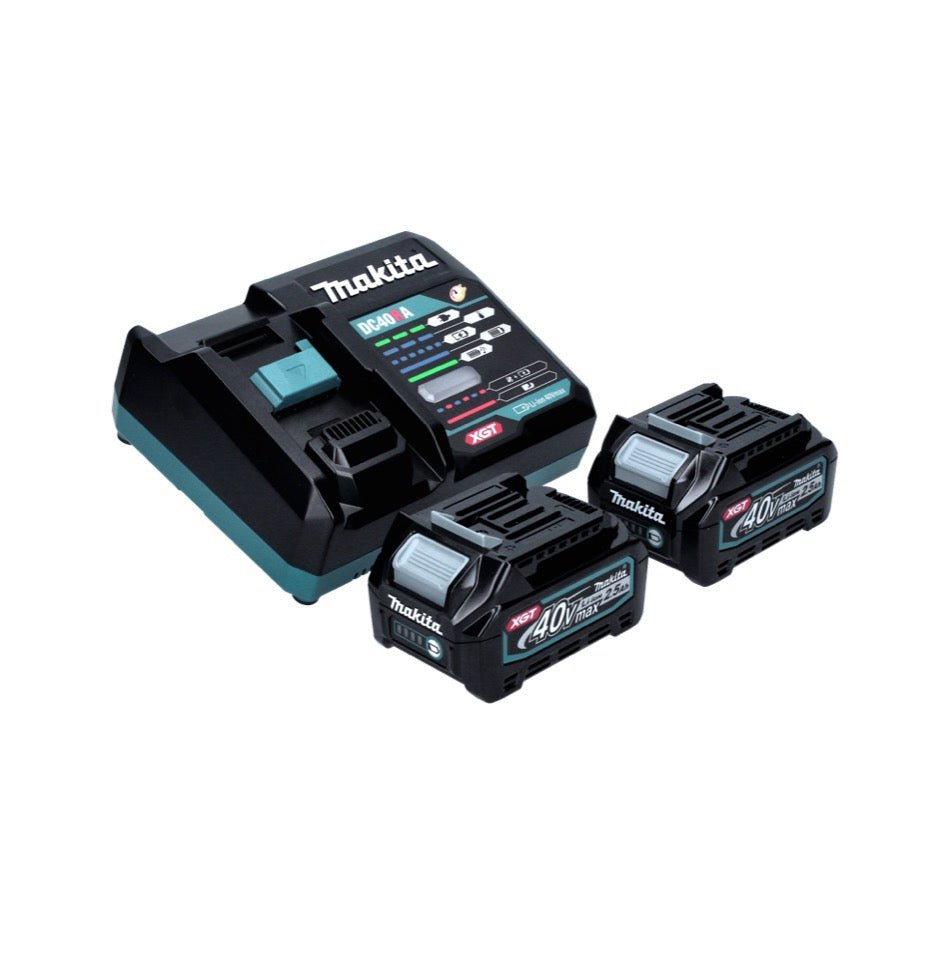 Meuleuse d'angle sur batterie Makita GA 005 GD2 40 V max. 125 mm sans balais XGT + 2x batteries 2,5 Ah + chargeur