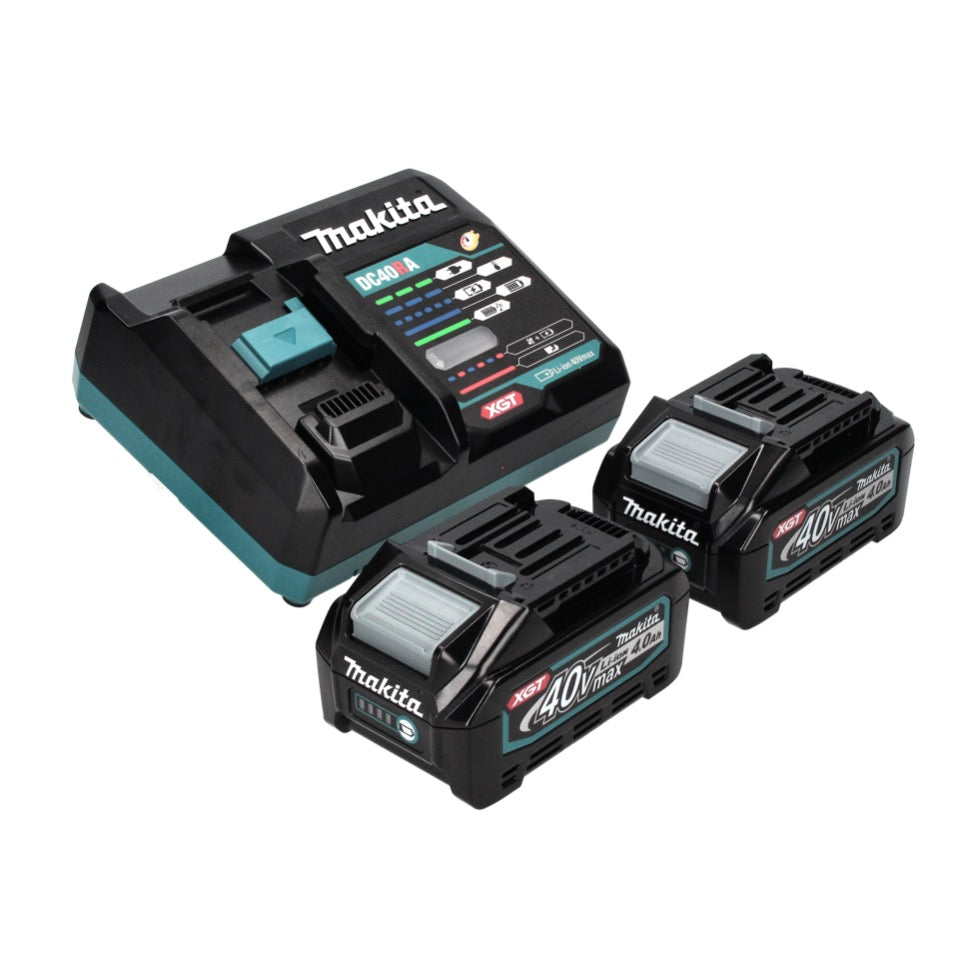 Makita GA 005 GM2 Akku Winkelschleifer 40 V max. 125 mm Brushless  XGT + 2x Akku 4,0 Ah + Ladegerät