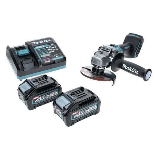 Meuleuse d'angle sur batterie Makita GA 005 GM2 40 V max. 125 mm sans balais XGT + 2x batteries 4,0 Ah + chargeur