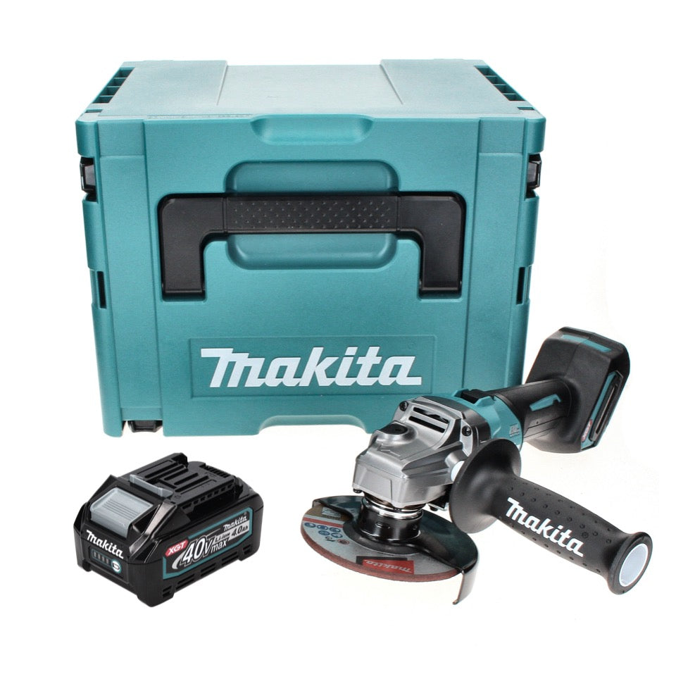 Makita GA 005 GM101 Meuleuse d'angle sans balais 40 V max. 125 mm XGT + 1x batterie 4,0 Ah + Makpac - sans chargeur