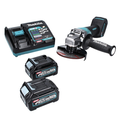 Meuleuse d'angle sur batterie Makita GA 013 GD2 40 V max. 125 mm sans balais XGT + 2x batteries 2,5 Ah + chargeur