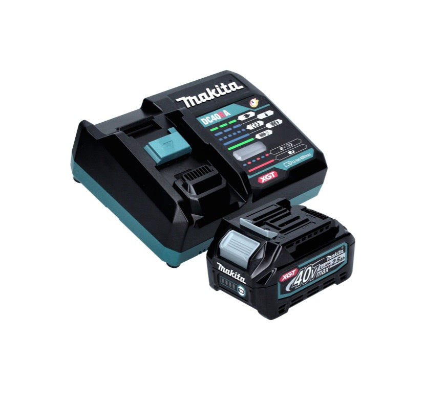 Meuleuse d'angle sur batterie Makita GA 013 GD101 40 V max. 125 mm sans balais XGT + 1x batterie 2,5 Ah + chargeur + Makpac