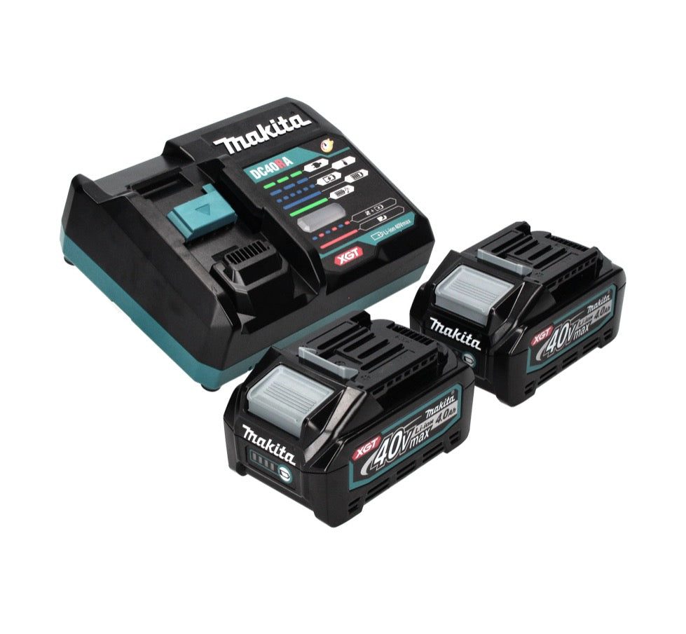 Makita GA 013 GM201 Akku Winkelschleifer 40 V max. 125 mm Brushless  XGT + 2x Akku 4,0 Ah + Ladegerät + Makpac