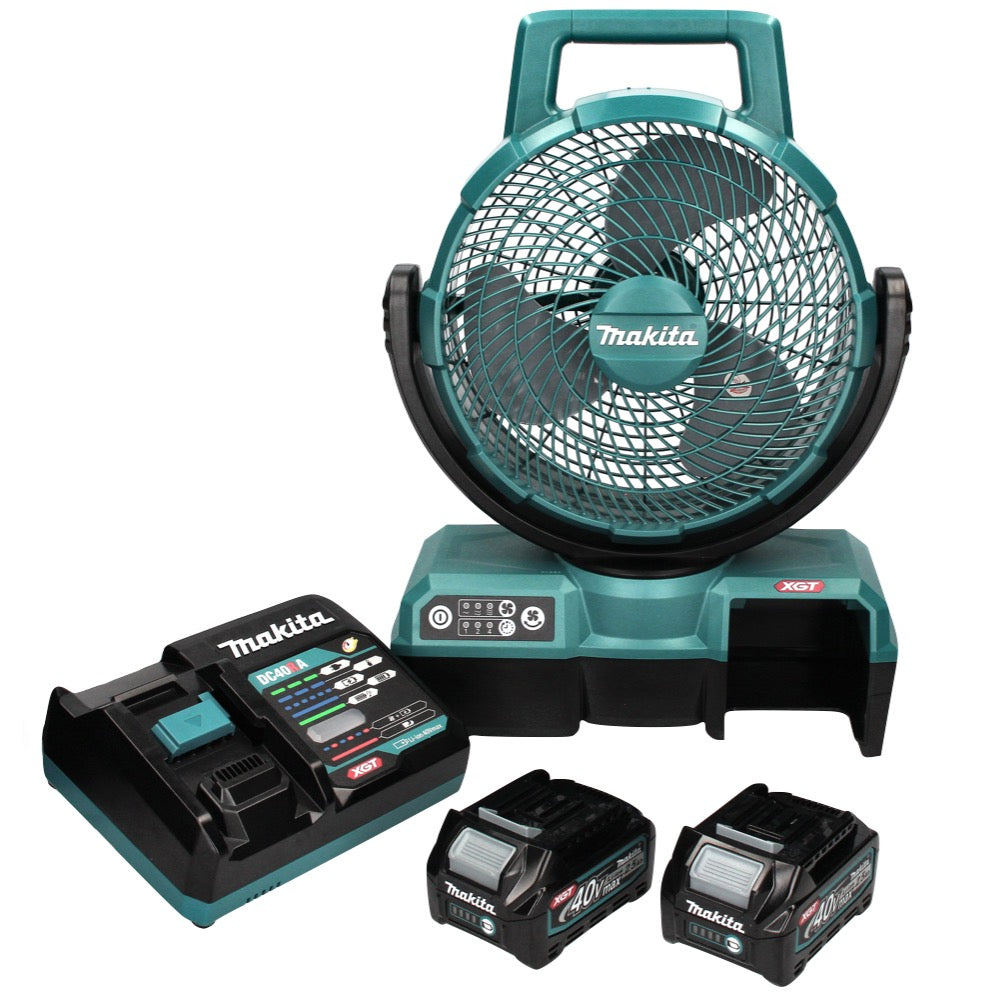 Ventilateur sur batterie Makita CF 001 GD2 XGT 40 V max. 235 mm ventilateur fonctionnement sur secteur + 2x batteries 2,5 Ah + chargeur