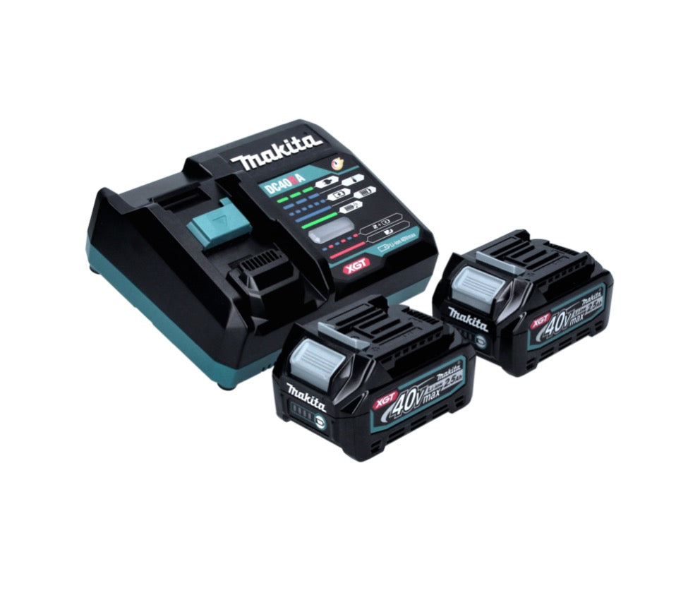 Makita GA 016 GD2 Akku Winkelschleifer 40 V max. 125 mm Brushless  XGT + 2x Akku 2,5 Ah + Ladegerät