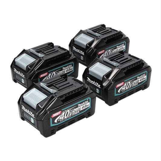 Jeu de batteries Makita 4x BL 4040 40 V max. 4,0 Ah XGT Li-Ion (4x 191B26-6) Classe de protection IP64 avec affichage LED