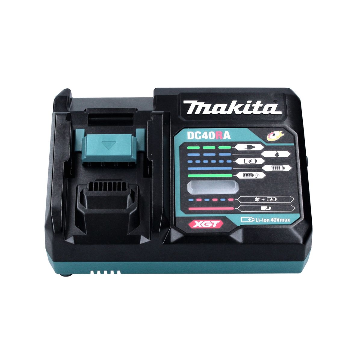 Kit source d'alimentation Makita 40 V max. avec 2x batterie BL 4040 4,0 Ah XGT (2x 191B26-6) + chargeur rapide DC 40 RA XGT LXT (191E07-8)