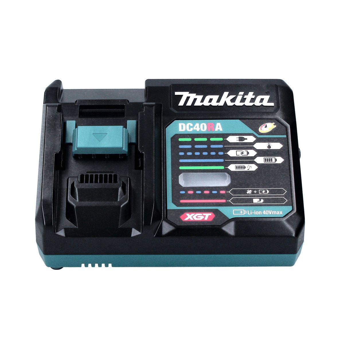 Kit source d'alimentation Makita 40 V max. avec 3 batteries BL 4040 4,0 Ah XGT (3x 191B26-6) + chargeur rapide DC 40 RA XGT LXT (191E07-8)