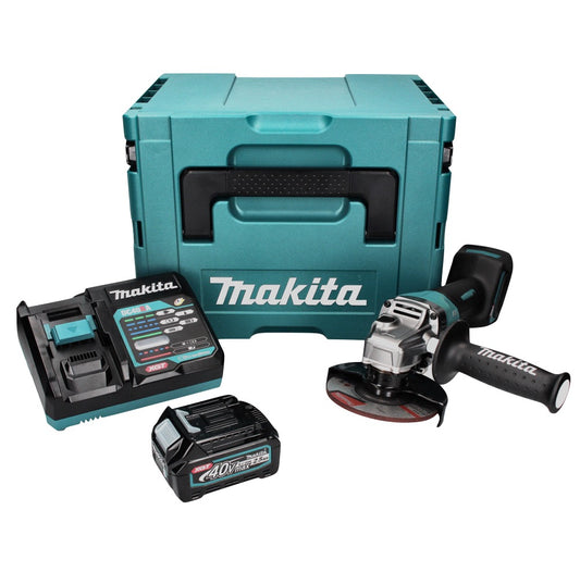 Meuleuse d'angle sur batterie Makita GA 016 GD101 40 V max. 125 mm sans balais XGT + 1x batterie 2,5 Ah + chargeur + Makpac