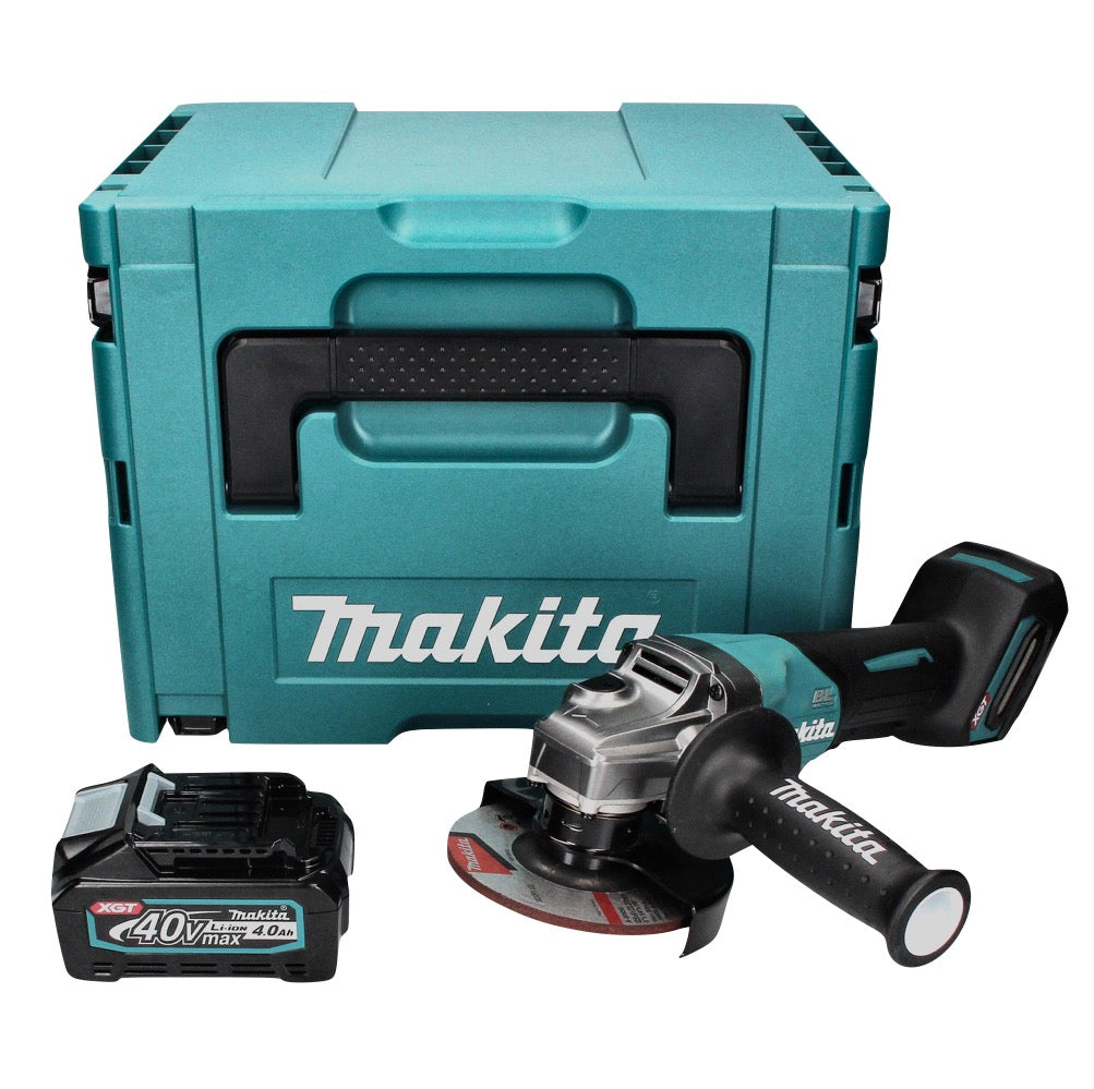 Makita GA 016 GM101 Akku Winkelschleifer 40 V max. 125 mm Brushless  XGT + 1x Akku 4,0 Ah + Makpac - ohne Ladegerät