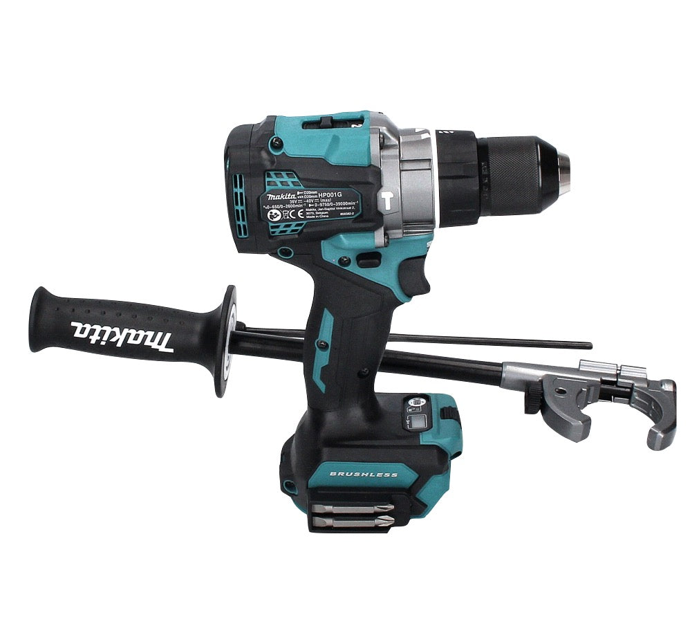 Perceuse à percussion sans fil Makita HP 001 GM2 40 V max. 140 Nm XGT Brushless + 2x batteries 4,0 Ah + chargeur