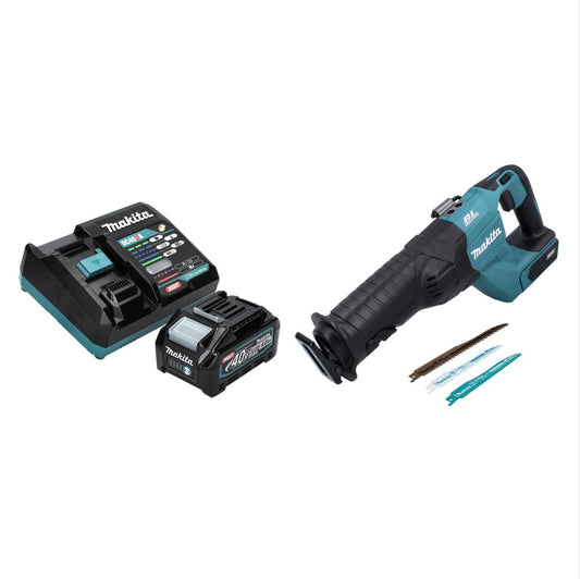 Scie alternative à batterie Makita JR 001 GM1 40 V max. Scie sabre sans balais XGT + 1x batterie 4,0 Ah + chargeur - sans coffret