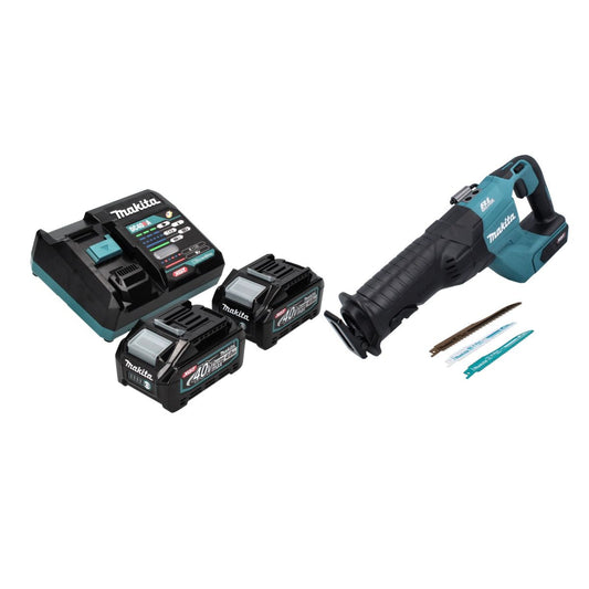 Scie alternative à batterie Makita JR 001 GM2 40 V max. Scie sabre sans balais XGT + 2x batteries 4,0 Ah + chargeur - sans coffret