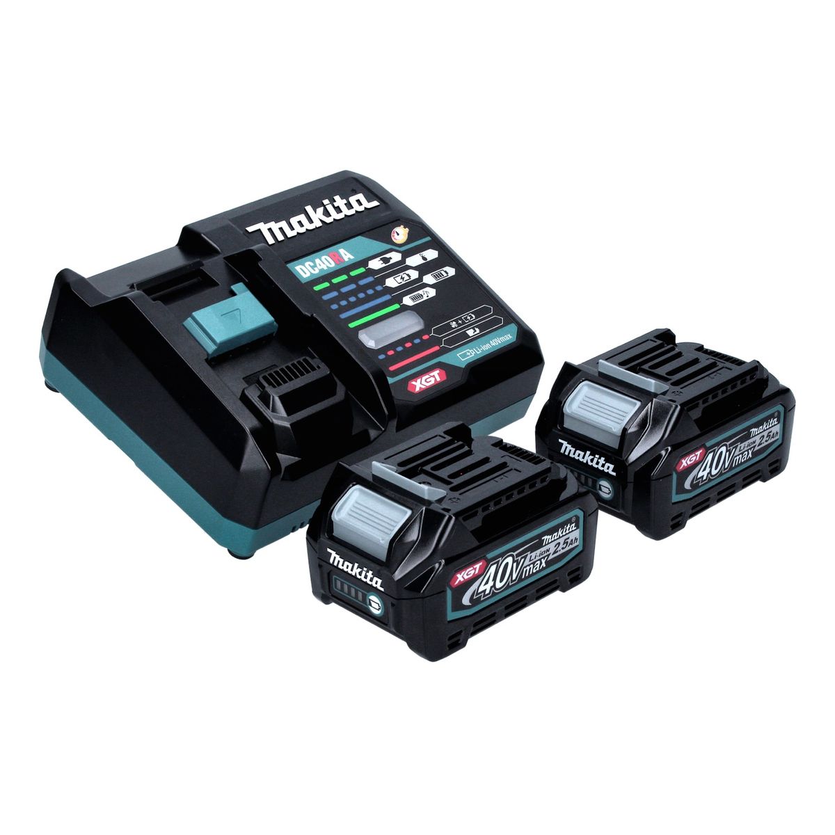 Scie alternative à batterie Makita JR 001 GD201 40 V max. Scie sabre sans balais XGT + 2x batteries 2,5 Ah + chargeur + mallette