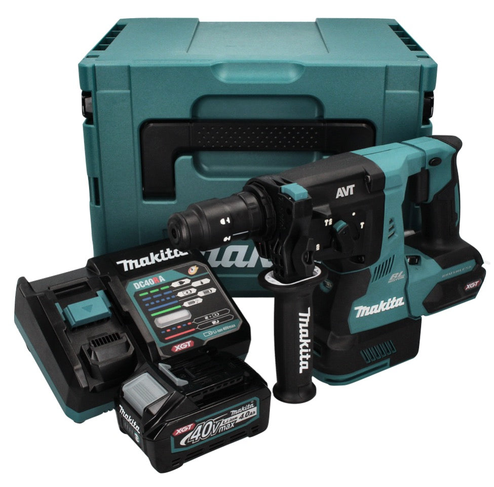 Makita HR 004 GM101 marteau combiné à batterie 40 V max. 2,8 J SDS plus XGT Brushless + 1x batterie 4,0 Ah + chargeur + Makpac