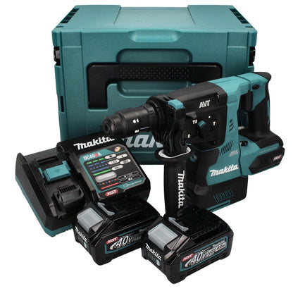 Makita HR 004 GM201 marteau combiné à batterie 40 V max. 2,8 J SDS plus XGT Brushless + 2x batterie 4,0 Ah + chargeur + Makpac