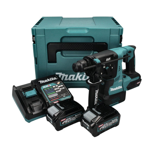 Makita HR 003 GM201 marteau combiné à batterie 40 V max. 2,8 J SDS plus brushless + 2x batterie 4,0 Ah + chargeur + Makpac