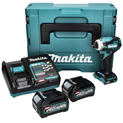 Makita TD 001 GD201 clé à chocs sans fil 40 V 220 Nm 1/4" XGT Brushless + 2x batterie 2,5 Ah + Makpac + chargeur