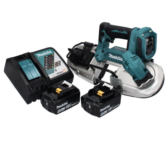 Makita DPB 183 RM Akku Bandsäge 18 V 66 mm Brushless + 2x Akku 4,0 Ah + Ladegerät