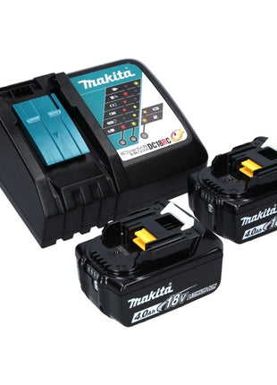 Makita DPB 183 RM scie à ruban sans balais 18 V 66 mm + 2 batteries 4,0 Ah + chargeur