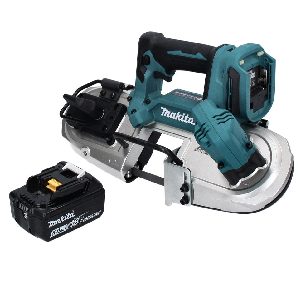 Makita DPB 183 T1 scie à ruban sans balais 18 V 66 mm + 1x batterie 5,0 Ah - sans chargeur