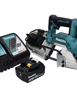 Makita DPB 183 RT1 scie à ruban sans balais 18 V 66 mm + 1 batterie 5,0 Ah + chargeur