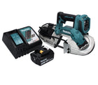 Makita DPB 183 RT1 scie à ruban sans balais 18 V 66 mm + 1 batterie 5,0 Ah + chargeur