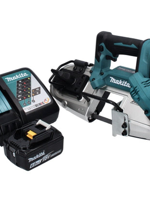 Makita DPB 183 RG1 scie à ruban sans balais 18 V 66 mm + 1 batterie 6,0 Ah + chargeur