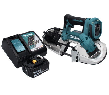 Makita DPB 183 RG1 scie à ruban sans balais 18 V 66 mm + 1 batterie 6,0 Ah + chargeur