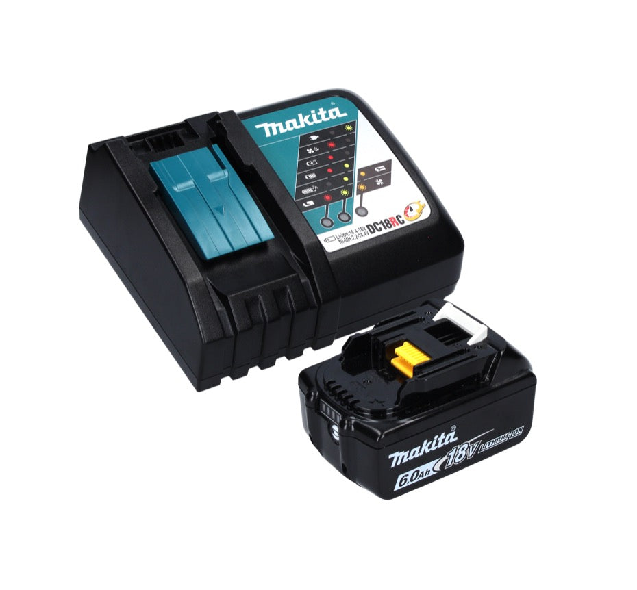 Makita DPB 183 RG1 scie à ruban sans balais 18 V 66 mm + 1 batterie 6,0 Ah + chargeur