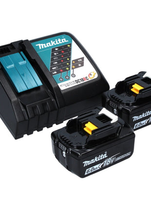 Makita DPB 183 RG scie à ruban sans balais 18 V 66 mm + 2 batteries 6,0 Ah + chargeur