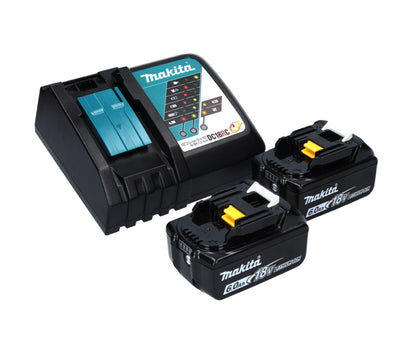 Makita DPB 183 RG scie à ruban sans balais 18 V 66 mm + 2 batteries 6,0 Ah + chargeur