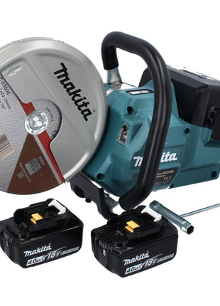 Makita DCE 090 M2X1 tronçonneuse à batterie 36 V (2x 18 V) 230 mm sans balais + 2x batterie 4,0 Ah - sans chargeur