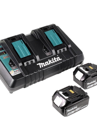 Makita DCE 090 PM2X1 tronçonneuse à batterie 36 V (2x 18 V) 230 mm sans balais + 2x batterie 4,0 Ah + double chargeur