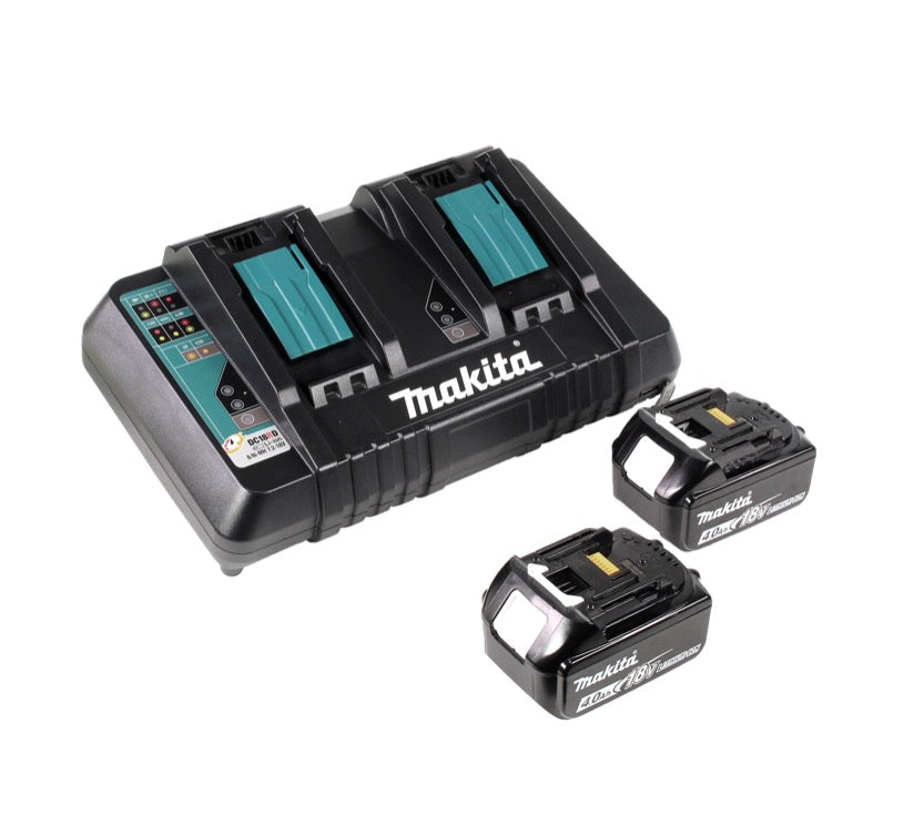 Makita DCE 090 PM2X1 Akku Trennschleifer 36 V ( 2x 18 V ) 230 mm Brushless + 2x Akku 4,0 Ah + Doppelladegerät