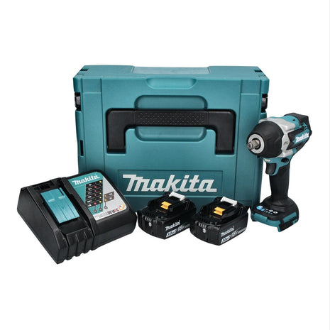 Makita DTW 700 RFJ clé à chocs sans fil 18 V 700 Nm 1/2" XPT Brushless + 2x batterie 3,0 Ah + chargeur + Makpac